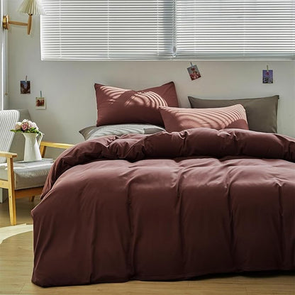 Brick Red Comforter Set Full Clay Rust Red Color Bedding Set 3 Pieces Solid Color Women Rust Red Blanket Set Solid Brick Red Comforter Set Full Size Breathable Soft Bed Comforter Set