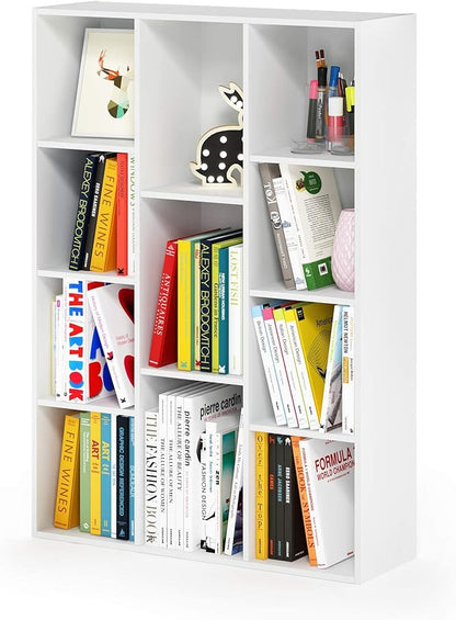Furinno Luder Bookcase / Book / Storage , 11-Cube, White