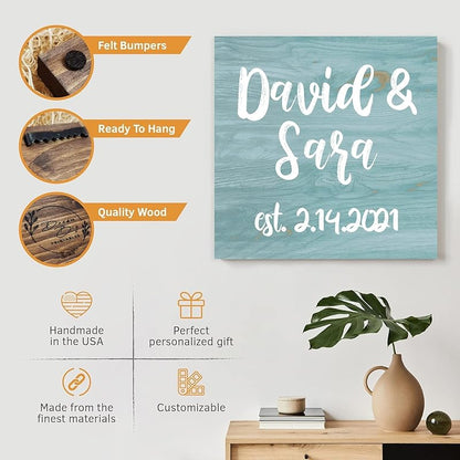 Custom Wood Signs Personalized | Farmhouse Decor | Personalized Signs | Personalized Rustic Wood Signs | Father's Day Gift | Custom Sign | Ready to Hang! (7.25x12 Inches)