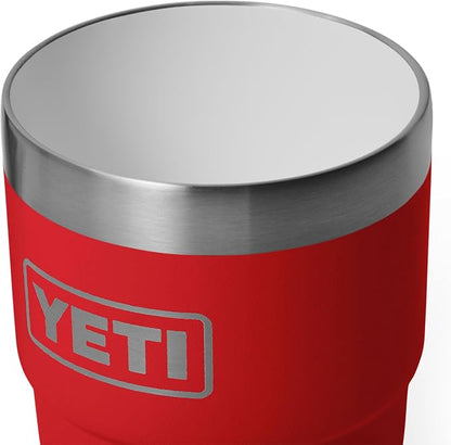 YETI Rambler 8 oz Insulated Coffee Mug with Lid - Stackable Double-Wall Vacuum Insulated Coffee Cup - DuraSip Ceramic Lining - Barista-Friendly Design - Stainless Steel - Dishwasher Safe