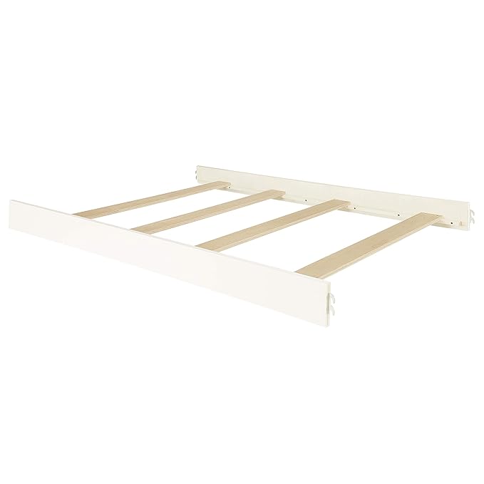 Evolur Signature Westbury Convertible Crib Wooden Full Size Bed Rail, Aged White