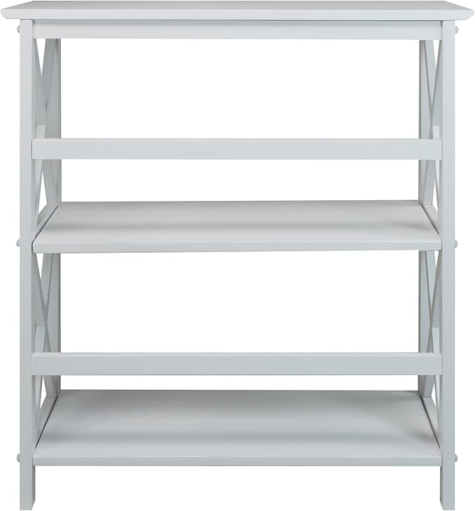 Casual Home 3-Shelf Montego Bookcase, White