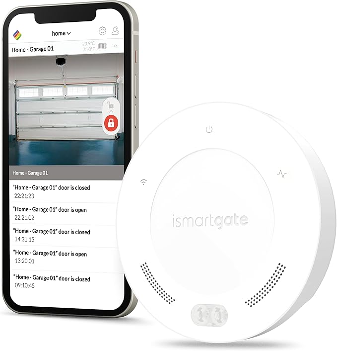 ismartgate Mini Smart Garage Opener - Universal WiFi Remote Controller Compatible with Alexa, Google Home, IFTTT, iPhone, Android,Door Left Open Alert, Door Security Systems. No Hub Needed.