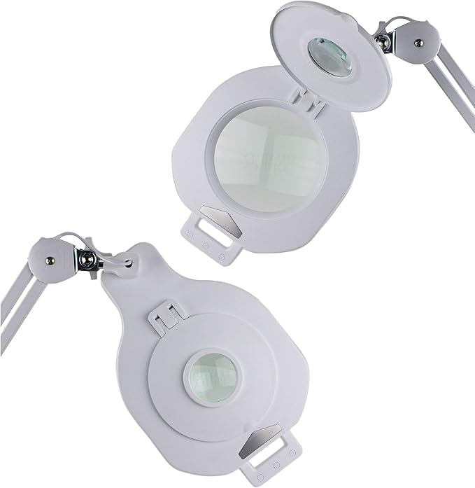 Quality Optics® 8D/5D 4 Function 90 LED Lighted, Swing Arm Workstation Magnifier w/UV Black Light & Stand