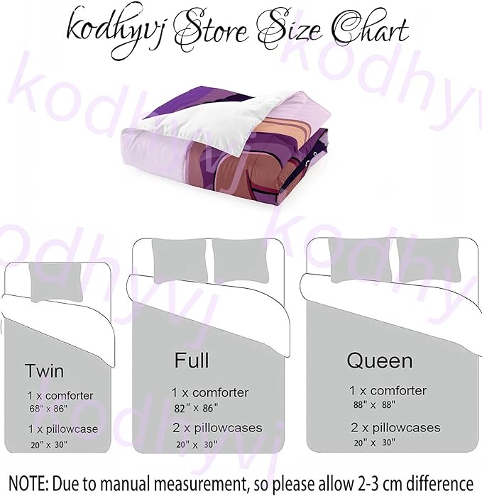 Black Girls Magic Comforter Sets, African American Girl Love Music Purple Designs Soft Fluffy Comforter Duvet, Full Size Afro Pretty Girls Comforter Set for Teens Kids Princess Cute Room Decor