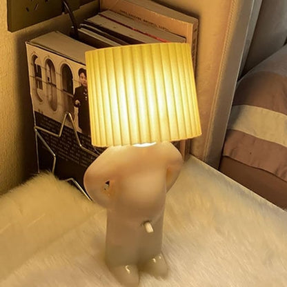 Little Naughty boy Desk lamp,A Little Shy Desk lamp, Bedside Night Light,Naughty boy Mr.P a Little Shy Man Creative lamp,Home Decoration Beautiful Gift (Yellow)