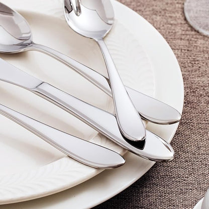 KINGSTONE 20-Piece Silverware Set for 4,18/10 Premium Stainless Steel Flatware Set, for Home, Restaurant, Wedding and Party Use, Mirror-Polished Cutlery Set, Dishwasher Safe.