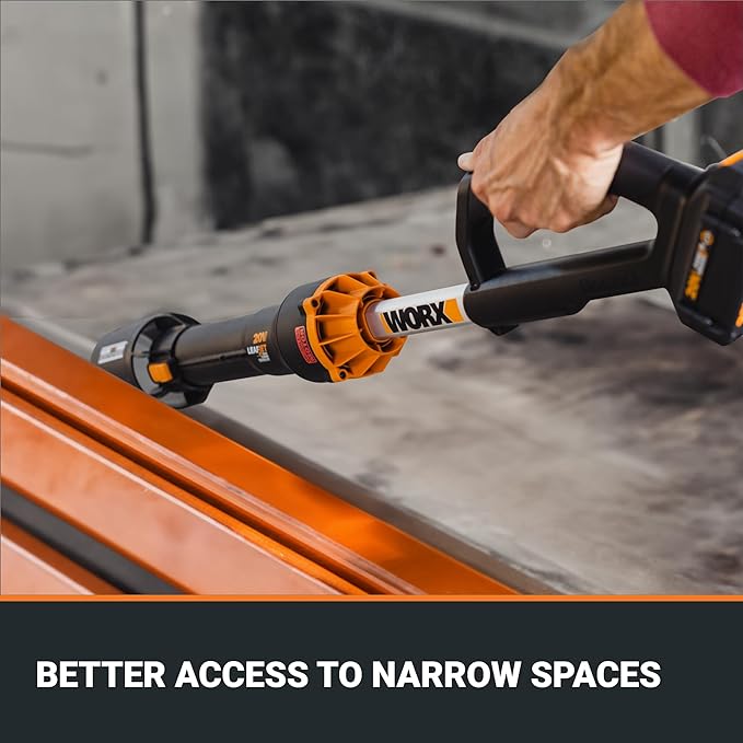 Worx Nitro WG543 20V LEAFJET Leaf Blower Cordless with Battery and Charger, Blowers for Lawn Care Only 3.8 Lbs., Cordless Leaf Blower Brushless Motor – Battery & Charger Included