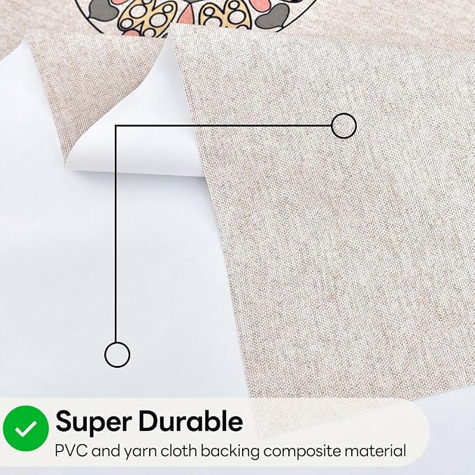 Wipeable Waterproof Tablecloth Vinyl Tablecloths for Rectangle Tables Heavy Duty PVC Tablecloth for Kitchen Dining Table(Flowers-2, 54'' x 54'')