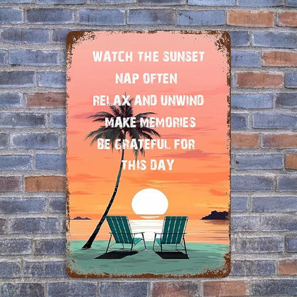 Beach Themed Room Wall Decor Retro Metal Tin Sign Beach Signs Beachy Room Decor Aesthetic Surfboard Vintage Home Bedroom Decorative Outdoor