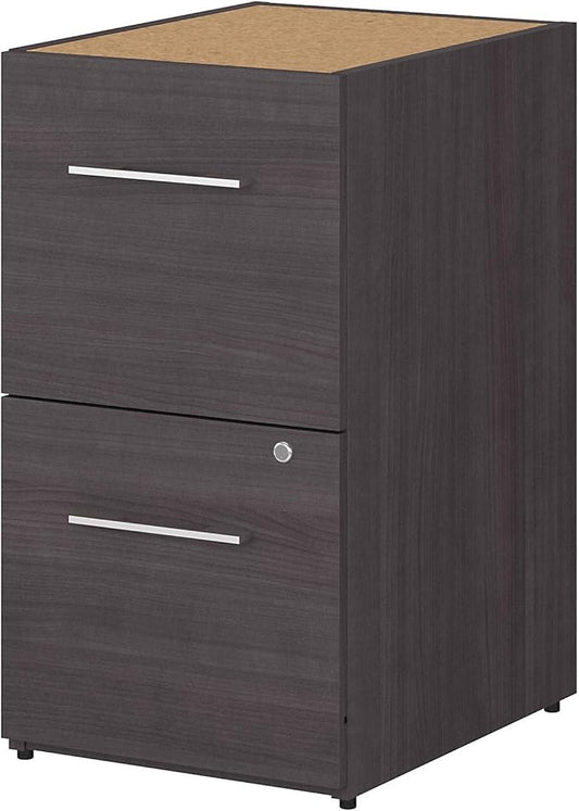Bush Business Furniture Office 500 2 Drawer File Cabinet, 16W, Storm Gray