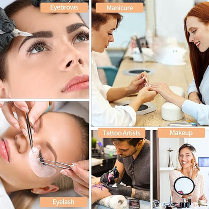 Half Moon Light for Lashes, 22'' Lash Light Lamp for Eyelash Extensions, Esthetician Light Eyelash Lamp with Phone Holder for Tattoo Artists, Nail Tech, Makeup,Skincare