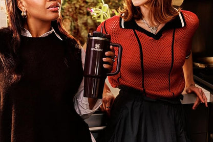 STANLEY Quencher H2.0 Flow State Tumbler, 30 oz, Mahogany Gloss | Handle and Straw | 3-Position Lid | Cup Holder Compatible for Travel | Insulated Stainless Steel Cup | BPA-Free