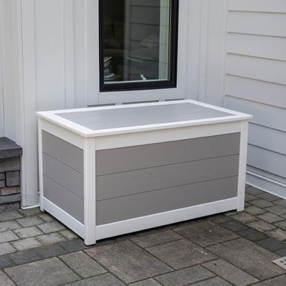 DutchCrafters Poly Waterproof Outdoor Deck Box 200-Gallon Large Deck Box Weatherproof Storage for Pool Decor, Porch Packages, Pool Towel Holder, Holds Up To 10 Cushions - Amish Made in USA (Cedar)