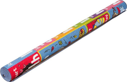 KC Cubs | Looney Tunes ABC Alphabet, Seasons, Months and Days of The Week Educational Learning & Game Play Area Non Slip Boy & Girl Kids Rug Carpet for Children Bedroom, Toddler Classroom & Baby Mat