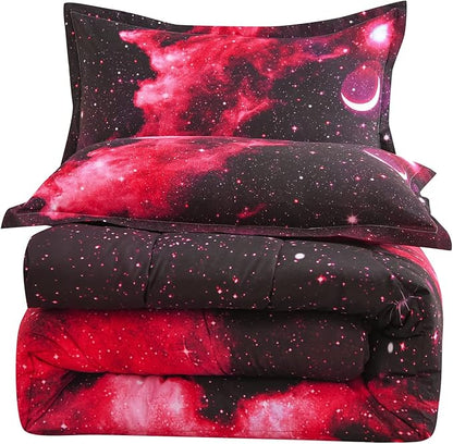 A Nice Night 3D Galaxy Blanket Comforter Bedding Sets Home Textile with Comforter Pillowcase, Full Size