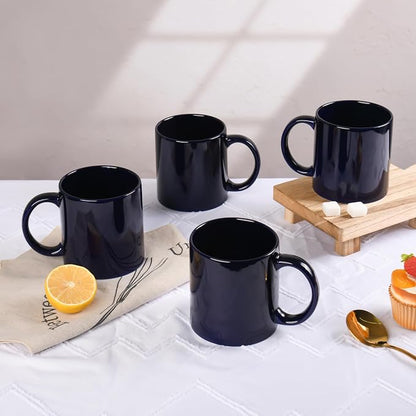 BYCNZB 22oz Super Large Ceramic Coffee Mugs Large Handles Set of 4 (Cobalto)