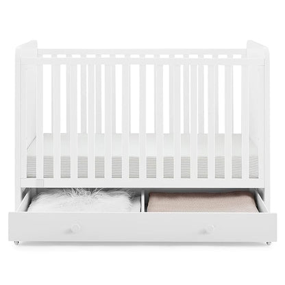 Delta Children babyGap Graham 4-in-1 Convertible Crib with Storage Drawer + Brannan Bear Bookcase with Bins + Brannan Bear Wall Shelf with 4 Hooks, Bianca White (Bundle)