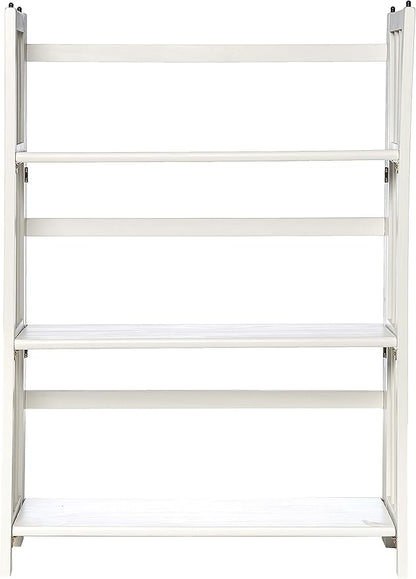 Casual Home 3-Shelf Folding Stackable Bookcase (27.5" Wide)-White