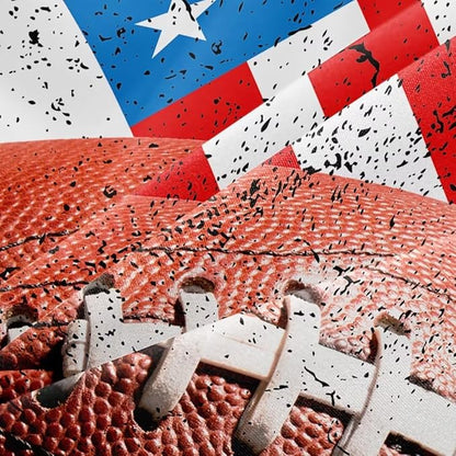 American Football Comforter Set for Boys Teens,Kids Sports Bedding Set Full Size,USA Flag Football Printed Bedroom Sets with 2 Matching Pillow Shams