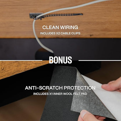 Under Desk Drawer For Desk, Standing Desk Drawer Attachment Under Desk Drawer Slide Out, Carbon Steel Office Drawers Under Desk Pull Out Undermount Drawer, Sliding Underdesk Drawer - 21.5*14*2.8 in