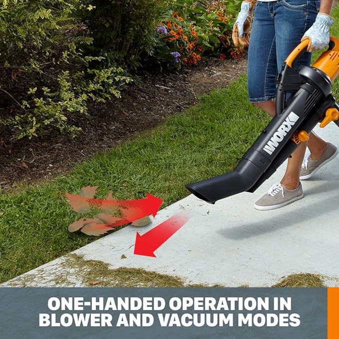WORX WG505 TRIVAC 12 Amp 3-in-1 Electric Blower/Mulcher/Vacuum and Yard Master 9940010 120-Foot Outdoor Garden Extension Cord