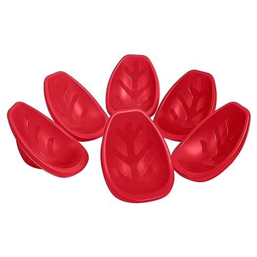 ECR4Kids Leaf Floor Seat, Rocker Chair, Red, 6-Piece