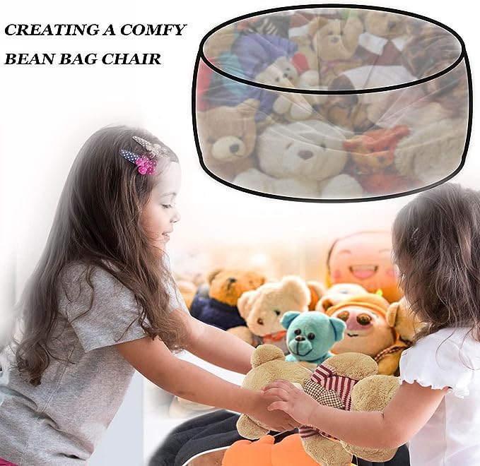 6FT Giant Fur Bean Bag Chair Cover, Ultra Soft Bean Bag Bed for Adults (No Filler, Cover only), Big Round Soft Fluffy Faux Fur Bean Bag Lazy Sofa Bed Cover, Machine Washable Big Size Bean Bag Cover