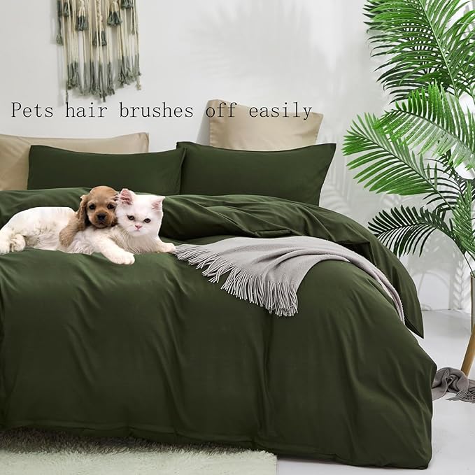 Army Green Comforter Full Dark Green Bedding Set Olive Green Comforter Set Full Men Breathable Comforter Women Soft Full Size Comforter