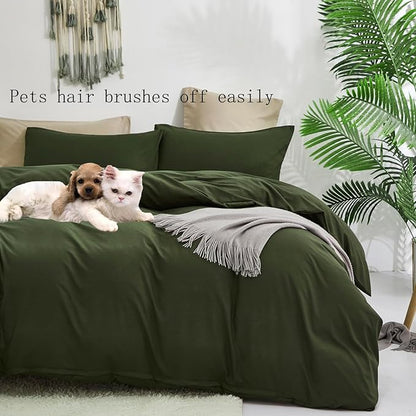Army Green Comforter Full Dark Green Bedding Set Olive Green Comforter Set Full Men Breathable Comforter Women Soft Full Size Comforter