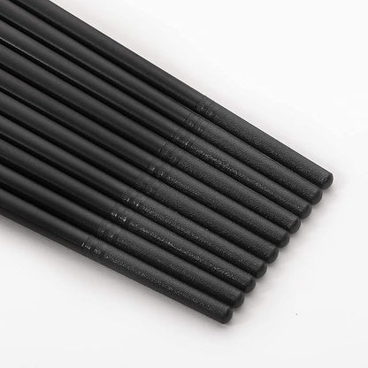 Hiware 10 Pairs Fiberglass Chopsticks - Reusable Chopsticks Dishwasher Safe, 9 1/2 Inches - Gold