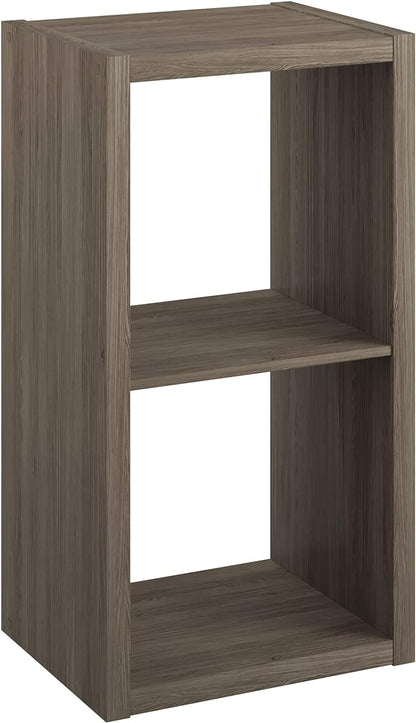 ClosetMaid 4537 Decorative Open Back 2-Cube Storage Organizer, Graphite Gray
