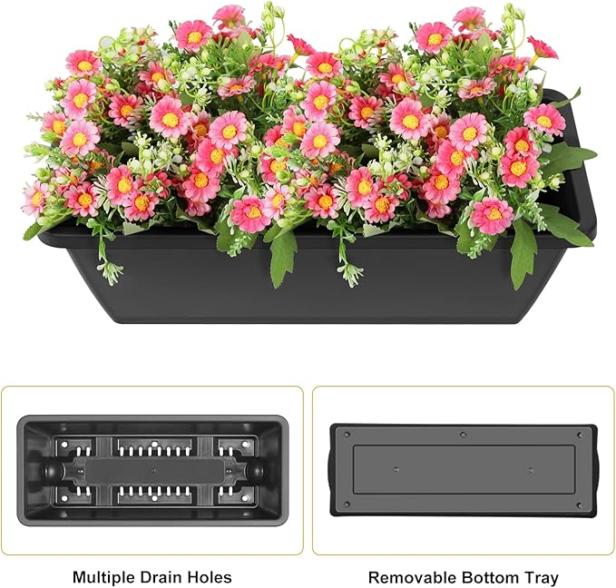 3 Tier Vertical Garden Planter Small Raised Garden Bed Freestanding Plastic Raised Planter Boxes Herb Planter Stand with Removable Tray for Indoor Outdoor Herbs Flowers Vegetables Plants Grey