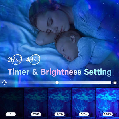 One Fire Galaxy Projector Star Projector Galaxy Light, 16 Color Changing+White Noise Sky Light Projector for Bedroom, Bluetooth Speaker Star Night Light Projector, Galaxy Light Projector for Bedroom