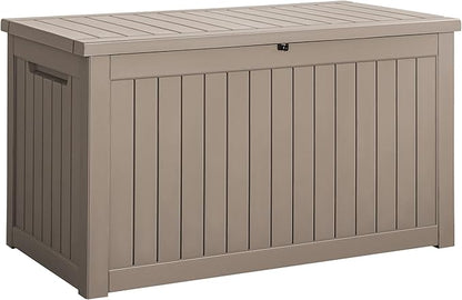Devoko XXL 230 Gallon Resin Large Deck Box Waterproof Outdoor Storage Box Loackable for Patio Furniture Cushions and Garden Tools