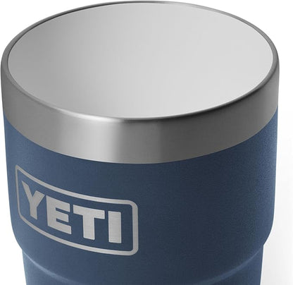 YETI Rambler 8 oz Insulated Coffee Mug with Lid - Stackable Double-Wall Vacuum Insulated Coffee Cup - DuraSip Ceramic Lining - Barista-Friendly Design - Stainless Steel - Dishwasher Safe
