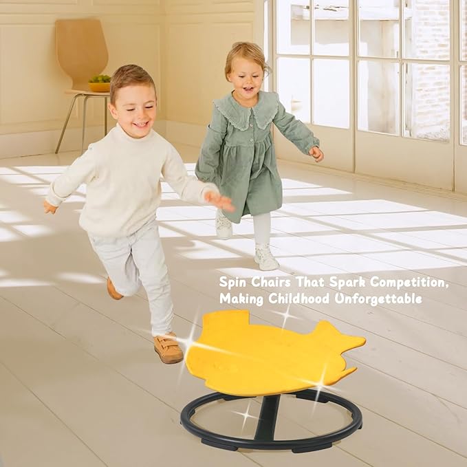 Autism Sensory Products Sit and Spin Kids Swivel Chair for Kids Toddlers Sensory Spinning Seat Improve Kids' Carsickness, Seasickness, Airsickness