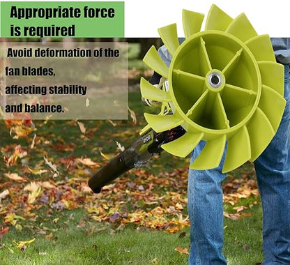 Blower Fan Blade 529437004 for Ryobi 18 Volt Blower Fan P2108 P21081 P21081VN P21081VNM Fits Ryobi Leaf Blower Part 529437004 529437003 529437001（W/Insert Nut）- 2 Pack
