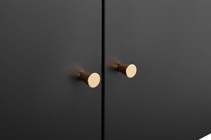 23.62" Metal Office Copier 2 Door and 360 ° Universal Wheel,Mobile Lateral Filing Cabinets w/Aluminum Alloy Handle,Rolling Printer Stand for Legal/Letter/A4,Black