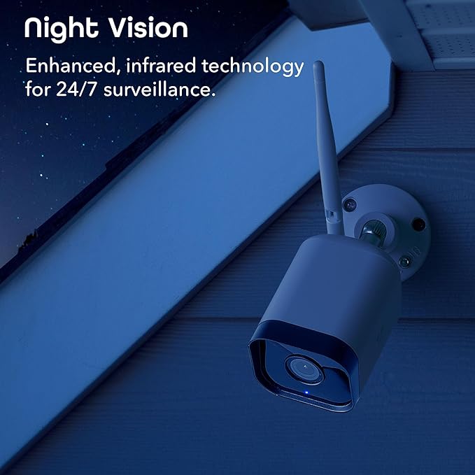 Geeni Hawk 3 Outdoor Security Camera, 1080p HD, Weatherproof, Motion Detection, Night Vision, Two-Way Audio, Alexa/Google Compatible