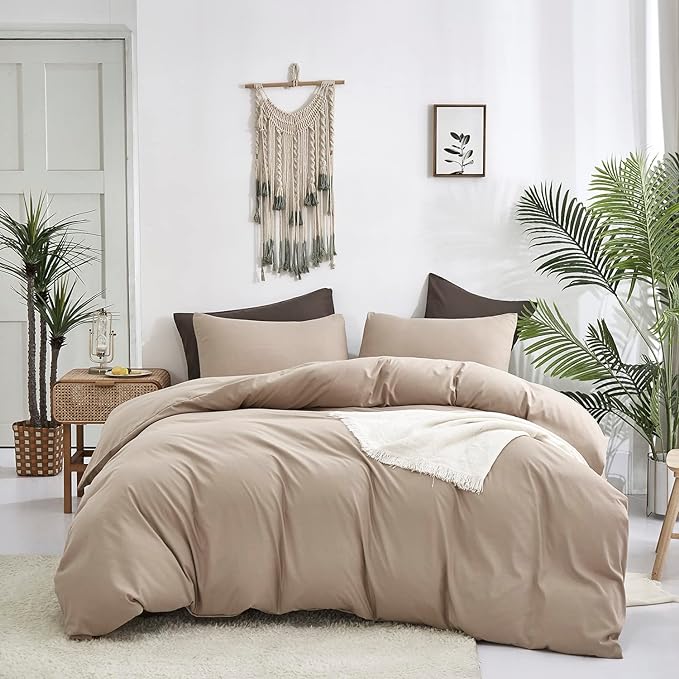 Deep Champagne Comforter Set Dark Champagne Bedding Set Solid Champagne Comforter Set Women Soft Champagne Bedding Men Breathable Comforter Set Khaki Bed Set, Cal King (104" X 96" )