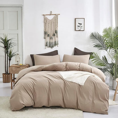 Deep Champagne Comforter Set Full Cream Coffee Bedding Set Khaki Comforter Set Full Women Soft Dark Champagne Bedding Set Men Breathable Taupe Comforter Set Full Coffee Color Bed Set