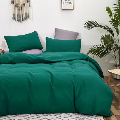 Green Comforter Set Queen Dark Green Bedding Set Soft Lightweight Pure Emerald Green Comforter Men Women Durable Green Queen Blanket Breathable Green Comforter Set Solid Green Bed Comforter
