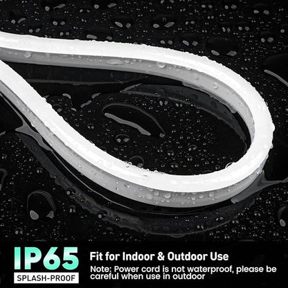 GZBtech RGB LED Neon Rope Lights 133FT/40M, AC 110-120V Waterproof Color Changing LED Rope with Remote Controller, Dimmable Multi Color Neon Rope Lighting for Indoor Outdoor Commercial Use