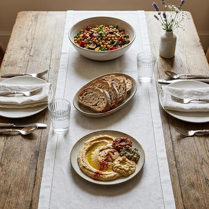 Urban Villa Table Runner Cotton Heavier Quality 14x72 White