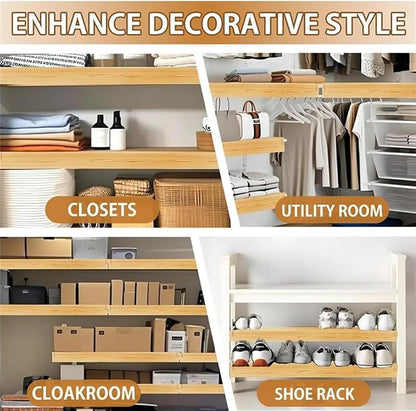 5 Pcs Wire Rack Covers, 33x12x2.5 in PVC Wire Shelf Cover for Pantry, Removable Closet Decoration Shelf Liners (Not Wood) for Kitchen Bathroom Office Shelving