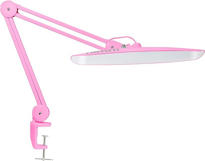 Neatfi XL 2,200 Lumens LED Task Lamp, 24W Super Bright Desk Lamp, 117 Pcs SMD LED, 4 Level Brightness, Dimmable, Task LED Light for Home, Office, Workbench (Non-CCT, Pink)