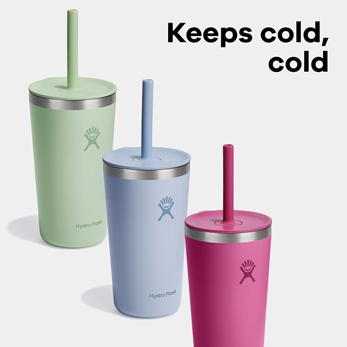 Hydro Flask All Around Tumbler Straw Lid, Insulated Travel Mug, Stainless Steel Coffee Cup 28 Oz Aloe
