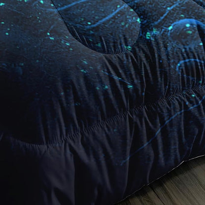 Axolotl 3D Baseball Comforter Set Queen,Sports Bedding,Red Blue Water Fire Comforter Set,Sports Baseball Loveer Bedding Set,Sport Game Comforter for Kids Boys Teens Adults,1 Quilt 2 Pillowcases