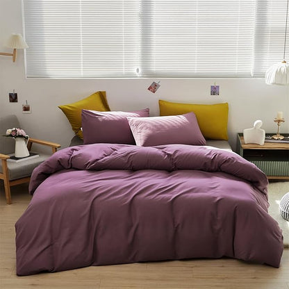 Purple Comforter Queen Grape Color Bedding Set 3 Pieces Comforter Set Lightweight Comforter Set Queen Breathable